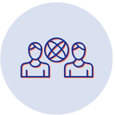 Çevrimiçi Topluluk simgesinin vektör illüstrasyonu