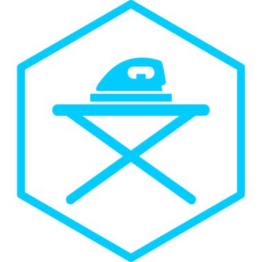 Ütü simgesi, vektör illüstrasyonu basit tasarım