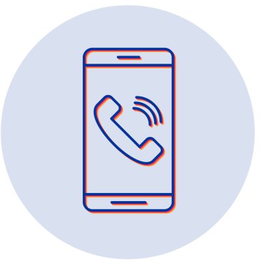 Mobil çağrı. Web simgesi basit illüstrasyon
