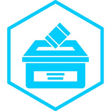 Oy kutusu. Web simgesi basit illüstrasyon