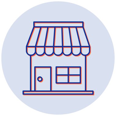 Dükkan. Web simgesi basit illüstrasyon