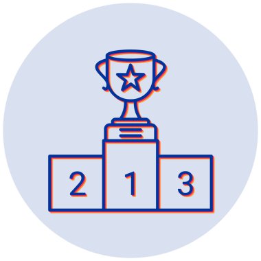 Kazanan podyum. Basit illüstrasyon