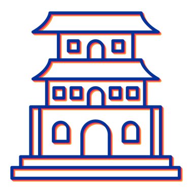 Bina. Web simgesi basit illüstrasyon