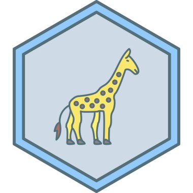 zürafa vektör simgesi modern illüstrasyon