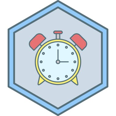 Çalar saat. Web simgesi basit illüstrasyon