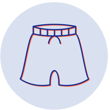 Boks şortu. Web simgesi basit illüstrasyon