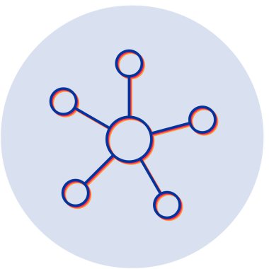 Molekül vektör simgesi modern basit illüstrasyon