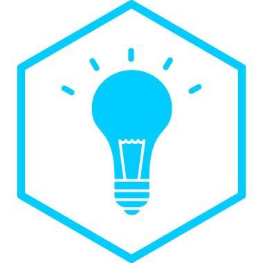 Ampul. Web simgesi basit illüstrasyon