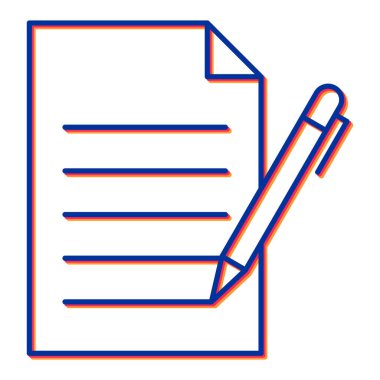 Belge. Web simgesi basit illüstrasyon