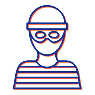 Polis. Web simgesi basit illüstrasyon