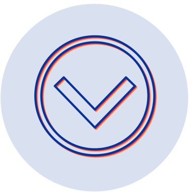 Aşağı Sembol simgesi vektör çizimi