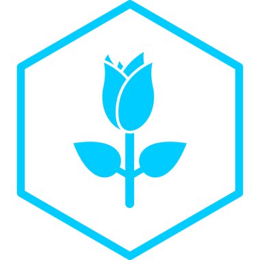 Lale çiçeği. Web simgesi basit illüstrasyon