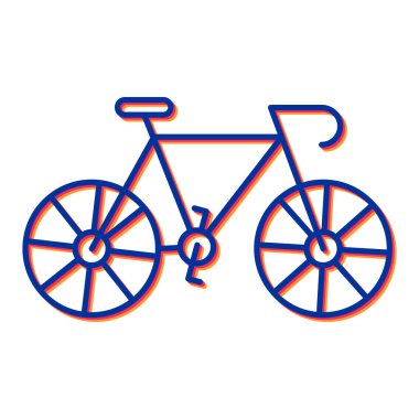bisiklet ikonu vektör illüstrasyonu