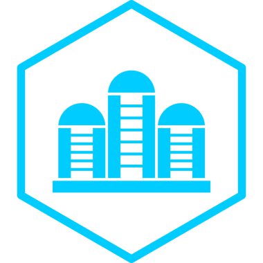 Bina. Web simgesi basit illüstrasyon