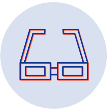 Gözlük. Web simgesi basit illüstrasyon