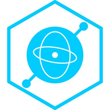 Atom simgesinin vektör illüstrasyonu