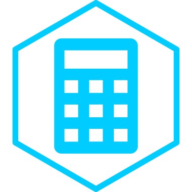 Hesap makinesi. Web simgesi basit illüstrasyon