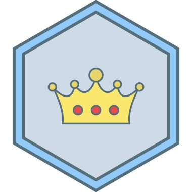 Taç simgesi, vektör illüstrasyonu