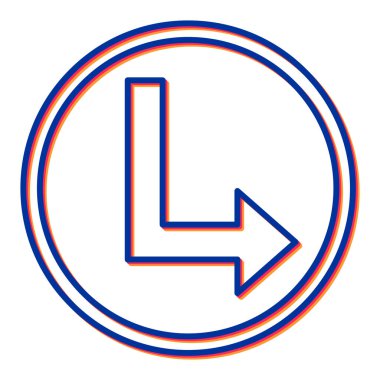 Eğilim biçimi izole edilmiş arkaplanda ok simgesi