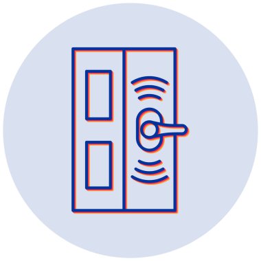 Akıllı Kapı simgesinin vektör çizimi