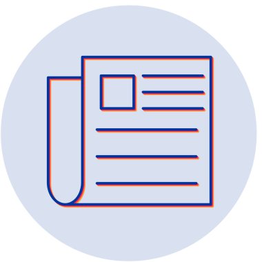 Gazete simgesinin vektör illüstrasyonu