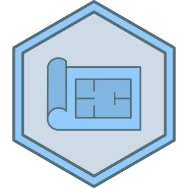 Şablon simgesi, vektör illüstrasyonu basit tasarım 