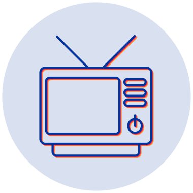 Televizyon. Web simgesi basit illüstrasyon