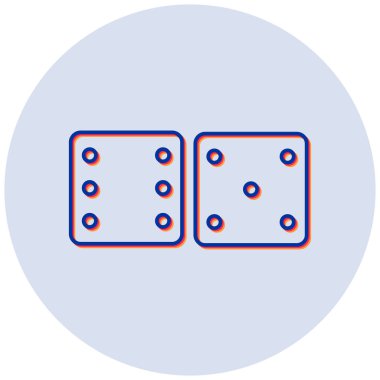 zar. Web simgesi basit illüstrasyon