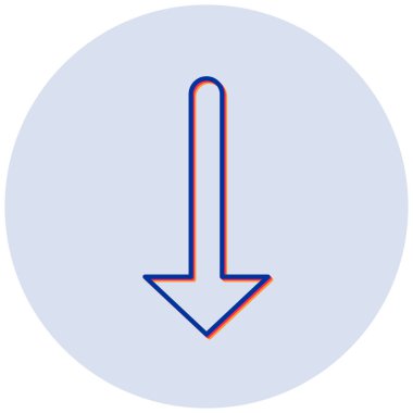 Aşağı ok. Web simgesi basit tasarım