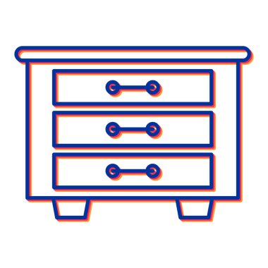 kabine vektörü ince çizgi simgesi