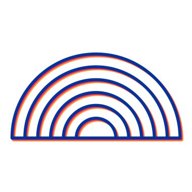 Gökkuşağı. Web simgesi vektör illüstrasyonu