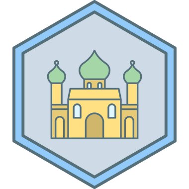 Cami. Web simgesi basit illüstrasyon