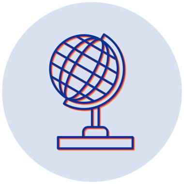 Küre. Web simgesi basit illüstrasyon