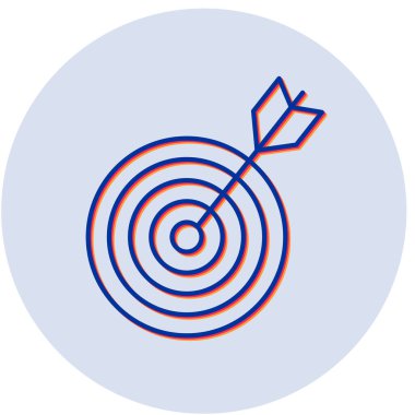 Hedef hedef simge vektör illüstrasyonu