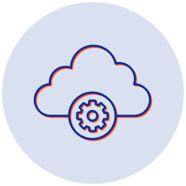 Saas. Web simgesi basit illüstrasyon