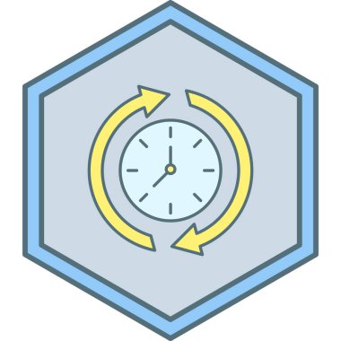 Saat. Web simgesi basit illüstrasyon