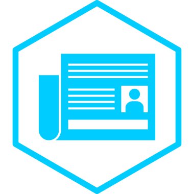 gazete simgesi, vektör illüstrasyonu basit tasarım