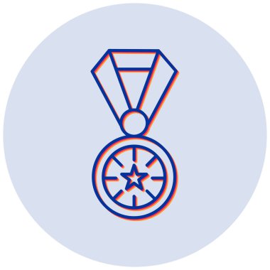 Madalya. Web simgesi basit illüstrasyon