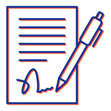 Belge. Web simgesi basit illüstrasyon