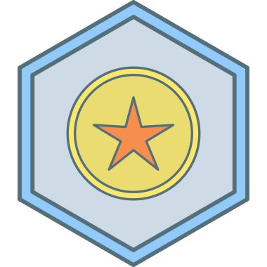 yıldız simgesi, vektör çizimi