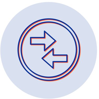 Karşıt ok simgesinin vektör illüstrasyonu