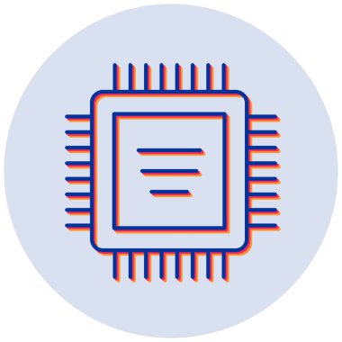İşlemci. Web simgesi basit illüstrasyon