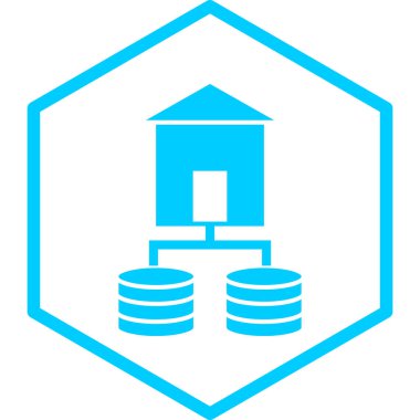 Bina. Web simgesi vektör illüstrasyonu