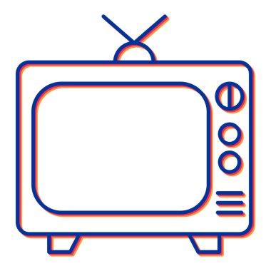 Televizyon. Web simgesi basit illüstrasyon