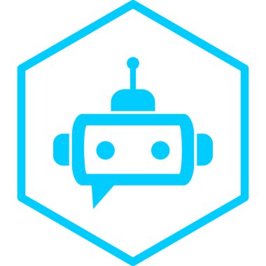 robot. Web simgesi basit illüstrasyon