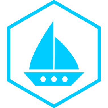 Tekne. Web simgesi basit illüstrasyon