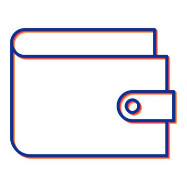 cüzdan ikonu vektör illüstrasyonu