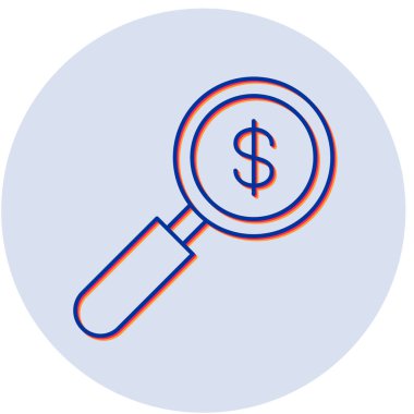 Araştırma simgesi. Web için basit arama vektör simgeleri çizimi