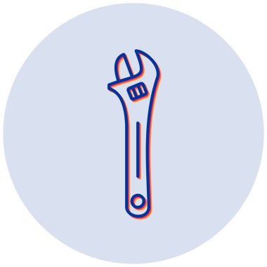 İngiliz anahtarı. Web simgesi basit illüstrasyon