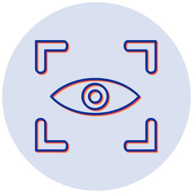 Göz retinası. Web simgesi basit illüstrasyon